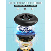 LC-dolida Sleep Headphones Mask: Bluetooth 5.4, 3D Comfort for Side Sleepers - Block Light & Relax!