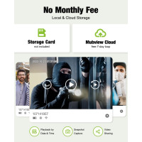 Sonnette Vidéo Sans Fil 1080p MUBVIEW : Sécurité Totale, Stockage Gratuit, Installation Facile!