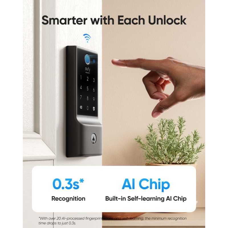 eufy Security Smart Lock C220:Keyless Fingerprint Door Lock with Wi-Fi