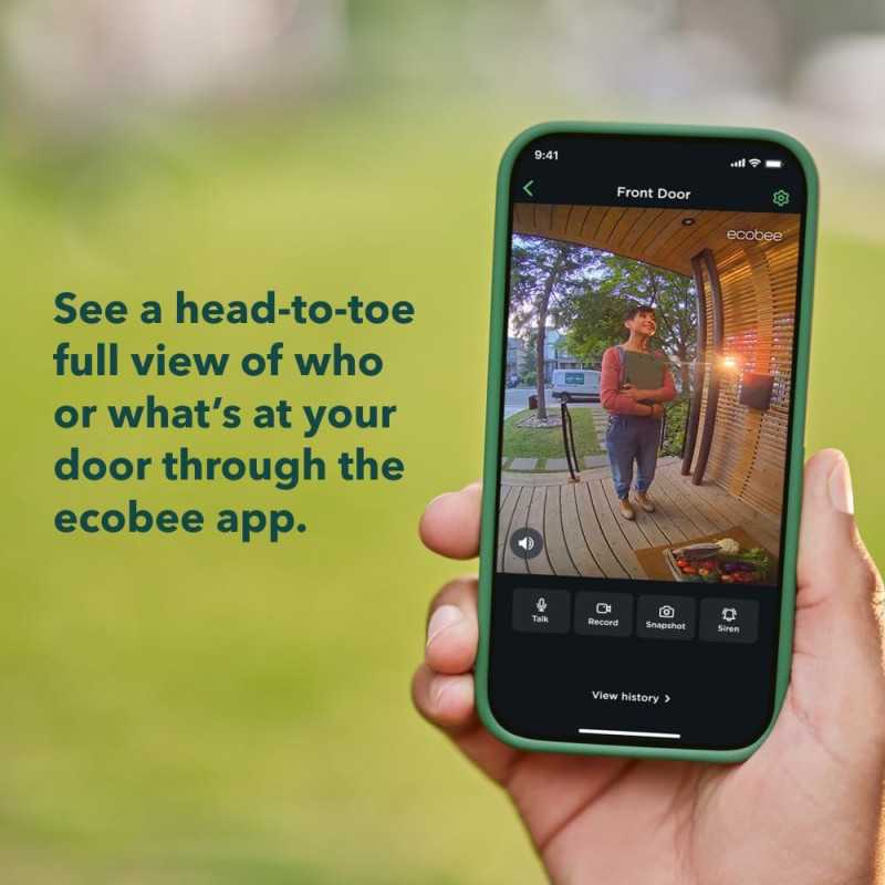 Caméra de Porte Écologique Ecobee : HD, Vision Nocturne & Plus