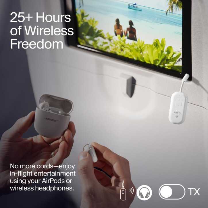 AirFly Pro 2: Adaptateur Bluetooth ultime pour voyage – Connectez 2 casques sans fil et profitez dun son exceptionnel!