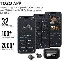TOZO Hybrid Noise Cancelling Wireless Earbuds: 59H Playtime, IPX8