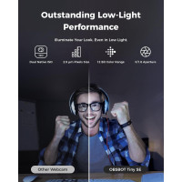 OBSBOT Tiny SE: AI Tracking 1080P Webcam - Crystal Clear Streaming at 100FPS!