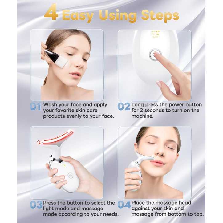 ELISHINE 7-Color LED Facial Massager: Spa-Like Skin Rejuvenation at Home!