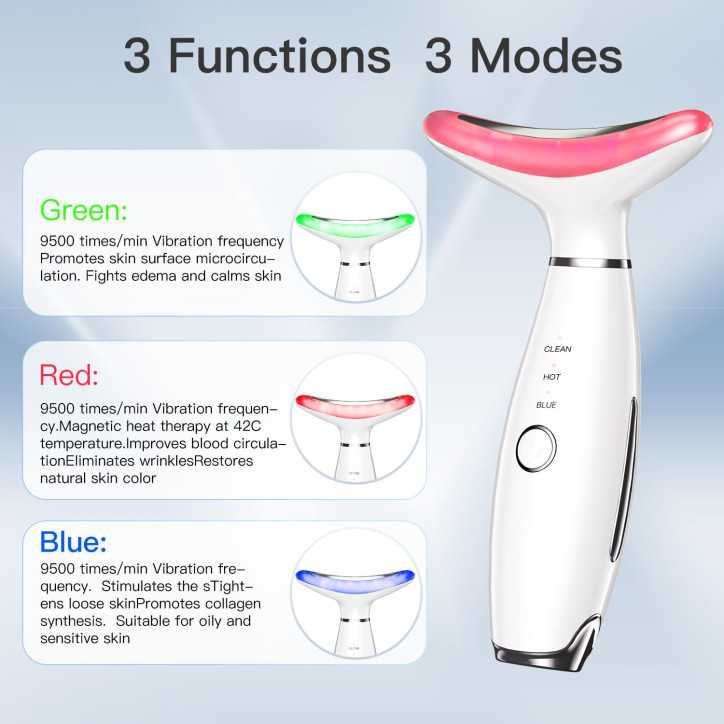 3-in-1 LED Face & Neck Massager: Thermal Vibration for Firming & Anti-Wrinkle Skin Care 3-in-1 LED Face & Neck Massager: Thermal Vibration for Firming & Anti-Wrinkle Skin Care