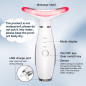 Masseur Visage & Cou 3-en-1 LED : Chaleur, Vibration, Rajeunissement Garanti!