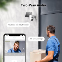 Caméras de Surveillance Solaire 2K: Sécurité Ultime, Installation Facile, Vue 360°! (Lot de 2)