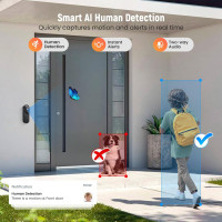 AI Smart Doorbell Camera: Wireless, 1080p, Night Vision, 2-Way Audio & Chime - Enhanced Home Security!