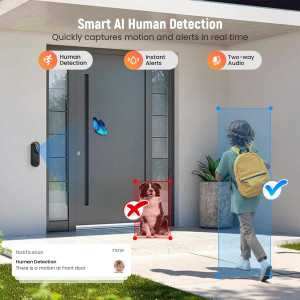 AI Smart Doorbell Camera: Wireless, 1080p, Night Vision, 2-Way Audio & Chime - Enhanced Home Security!