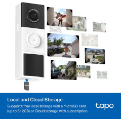 Caméra de sonnette TP-Link Tapo 2K avec détection AI
