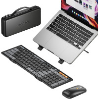 ProtoArc Foldable Keyboard Mouse Combo: Portable Productivity Powerhouse for On-the-Go Work!