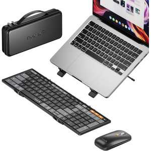 ProtoArc XKM01: Combo Clavier Souris Bluetooth Pliable - Productivité Mobile Ultime!