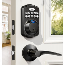 Veise Fingerprint Door Lock with Keyless Entry & Lever Handles