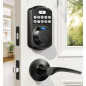 Veise Fingerprint Door Lock: Keyless Entry, Auto-Lock, Matte Black Security with Lever Handles Veise Fingerprint Door Lock: Keyless Entry, Auto-Lock, Matte Black Security with Lever Handles