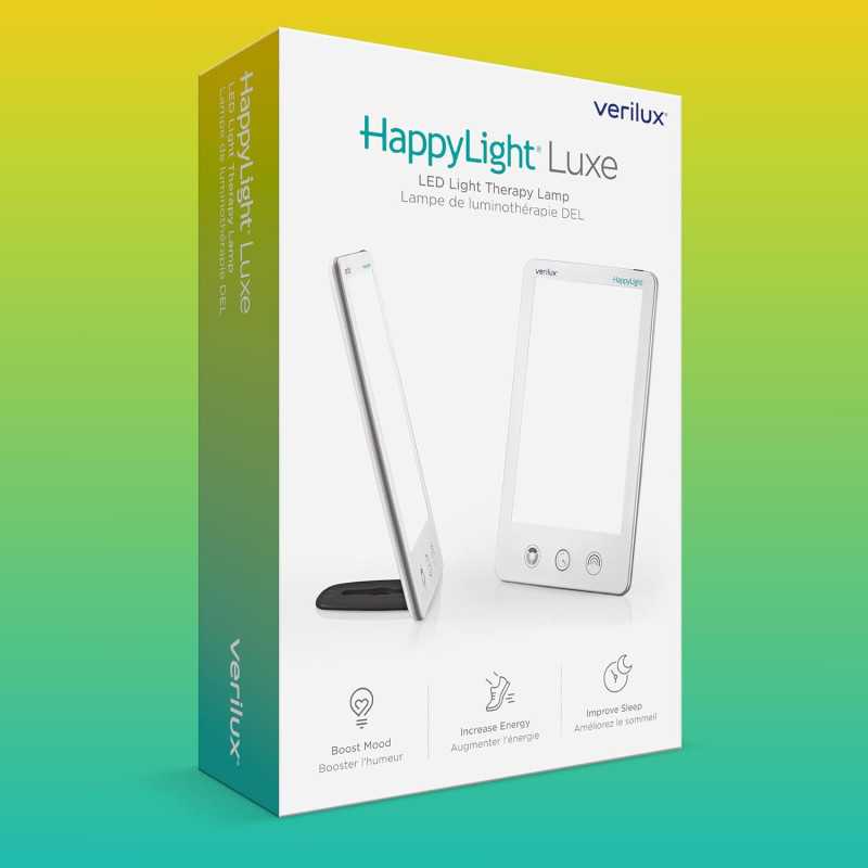 Verilux HappyLight Luxe: UV-Free 10,000 Lux Light Therapy Lamp