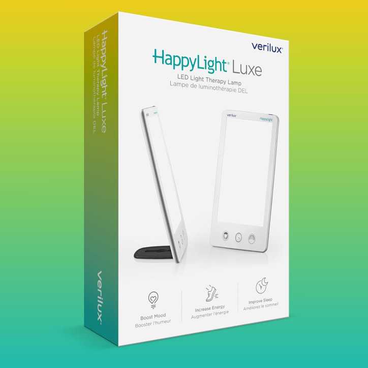 HappyLight Luxe Verilux : Lampe de Luminothérapie LED 10 000 Lux Anti-Déprime - Intensité & Minuteur Réglables HappyLight Luxe Verilux : Lampe de Luminothérapie LED 10 000 Lux Anti-Déprime - Intensité & Minuteur Réglables