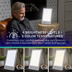Verilux HappyLight Luxe: UV-Free 10,000 Lux Light Therapy Lamp