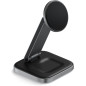 Satechi Qi2 2-in-1 Wireless Charger: 15W Fast Charge, Magnetic Stand for iPhone & AirPods - Foldable & Travel-Ready!