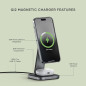 Satechi Qi2 2-in-1 Wireless Charger: 15W Fast Charge, Magnetic Stand for iPhone & AirPods - Foldable & Travel-Ready!
