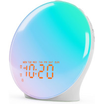 Réveil lumineux avec Bluetooth, 25 sons apaisants - Cadeau ideal
