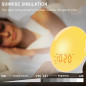 Réveil Lumière Sunrise JALL : Sons Relaxants, Bluetooth & 17 Veilleuses - Le Cadeau Idéal pour un Réveil Doux !