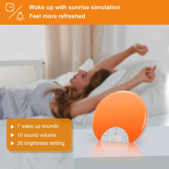 Réveil lumineux ANTDALIS : idéal pour enfants et adultes