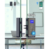 Perfiware Keyless Glass Door Lock: Fingerprint, Keypad, App Control - Modern Security for Home & Office