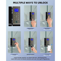 Frameless Glass Door Lock Perfiware LG2315 - Keyless Entry & Fingerprint
