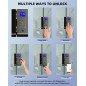 Perfiware Keyless Glass Door Lock: Fingerprint, Keypad, App Control - Modern Security for Home & Office Perfiware Keyless Glass Door Lock: Fingerprint, Keypad, App Control - Modern Security for Home & Office