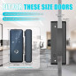 Secure Smart Glass Door Lock: WiFi Face ID & Fingerprint Access - Keyless Entry!