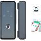 Secure Smart Glass Door Lock: WiFi Face ID & Fingerprint Access - Keyless Entry!