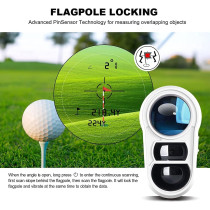 Golf Télémètre avec Pente, Vibration et Batterie Rechargeable