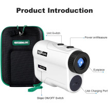 Télémètre Golf REVASRI 1000YDS: Précision Laser, Pente, Vibration, Batterie Rechargeable - Jeu Amélioré!