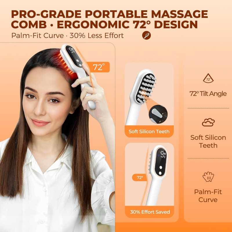 Laser Hair Growth Comb: Red Light Therapy for Alopecia & Hair Loss