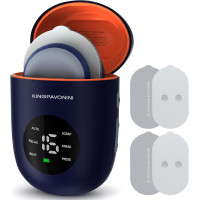 KingPavonini TENS Sans Fil : Soulagement Musculaire Portable, 6 Modes, 16 Intensités - Écran LED & Rechargeable
