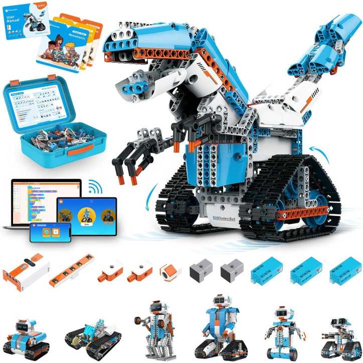 WhalesBot E7 Pro: 12-in-1 STEM Coding Robot Kit for Kids 8-12. Build, Code & Learn! WhalesBot E7 Pro: 12-in-1 STEM Coding Robot Kit for Kids 8-12. Build, Code & Learn!