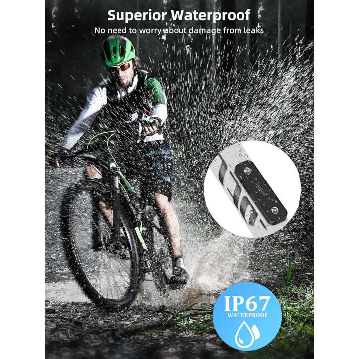 TopMade Bike Tracker: Apple Find My GPS - Secure Your Ride! Waterproof, Rechargeable