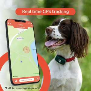 Dog GPS Tracker - No Subscription Fees | Black Pet Locator Device