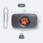 Black Dog GPS Tracker: Real-Time Location, No Subscription! Lifetime SIM & Vet Approved