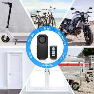 Secure Your Ride: 2Pcs Wireless Bike Alarms with 113dB Sound & IP65