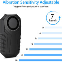 2-Pack Wireless Bike Alarm Set: 113dB Anti-Theft Security for E-bikes & More!