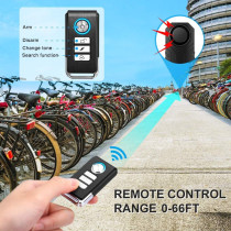Alarme de vélo anti-vol WSDCAM 113dB avec télécommande étanche