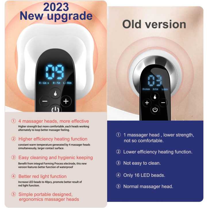 4-Head Pro Max Cellulite Massager: Cordless Body Sculpting for Smooth Skin 4-Head Pro Max Cellulite Massager: Cordless Body Sculpting for Smooth Skin