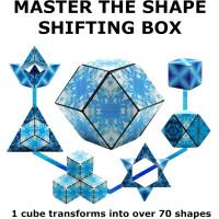 Shashibo Blue Planet: Magnetic Shape-Shifting Puzzle Box - 70+ Transformations!