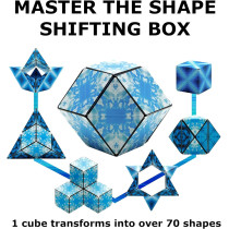 Shashibo Blue Planet: Magnetic Shape-Shifting Puzzle Box - 70+ Transformations!