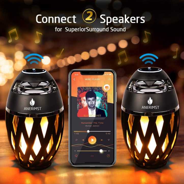 Anerimist Outdoor Bluetooth Speaker: Waterproof Torch & Lantern - Perfect Gift for Dad!