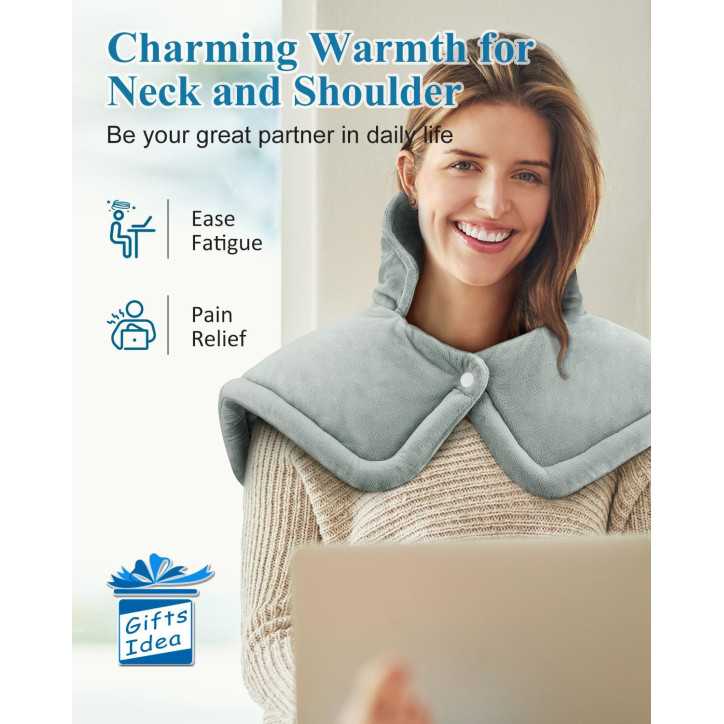 Coussin Chauffant Cervical & Épaules Errorless: Soulagement Douleur, Relaxation Ultime, Cadeau Idéal!