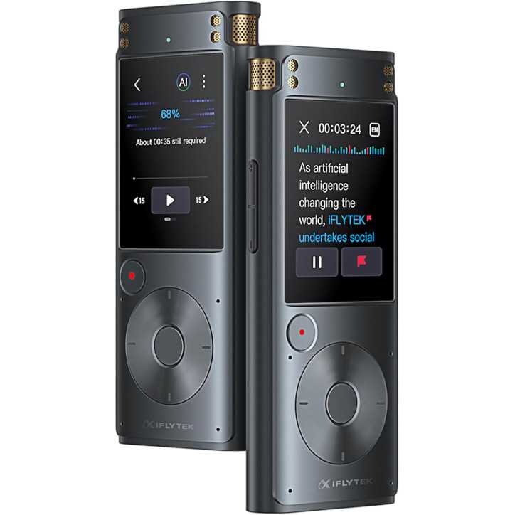 iFLYTEK AI Voice Recorder: Offline Transcription, 5 Languages, Noise Reduction - Perfect for Meetings & Learning!