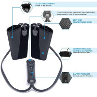 CINCOM Masseur de Jambes à Compression dAir : Soulagement Douleur, Circulation Améliorée, 2 Modes & 3 Intensités