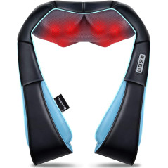 Mo Cuishle 4D Shiatsu Neck & Back Massager with Heat - Deep Tissue Kneading for Home, Office & Car